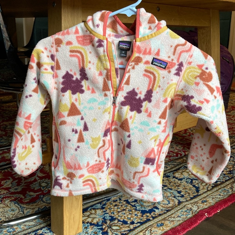 Patagonia Girls 5T Synchilla Fleece | Pink Woodland Nature